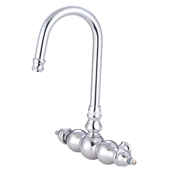 Vintage Gooseneck Faucet, Polished Chrome